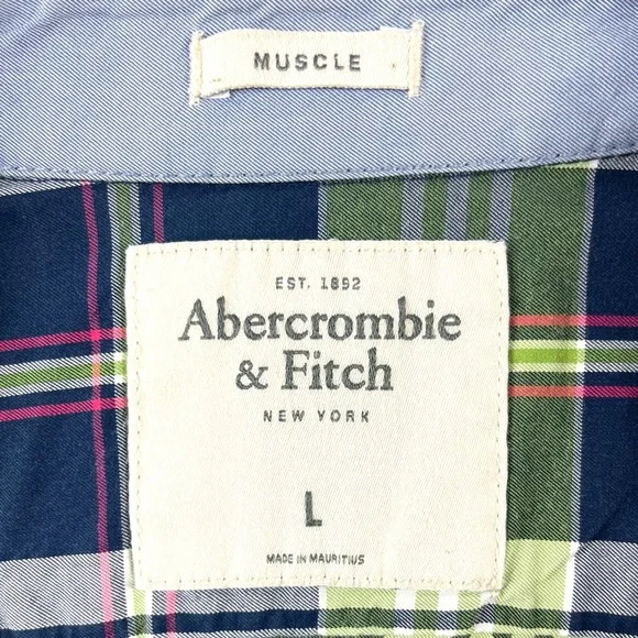Abercrombie & Fitch Elk Lake Green Plaid Shirt - Picture 5 of 9